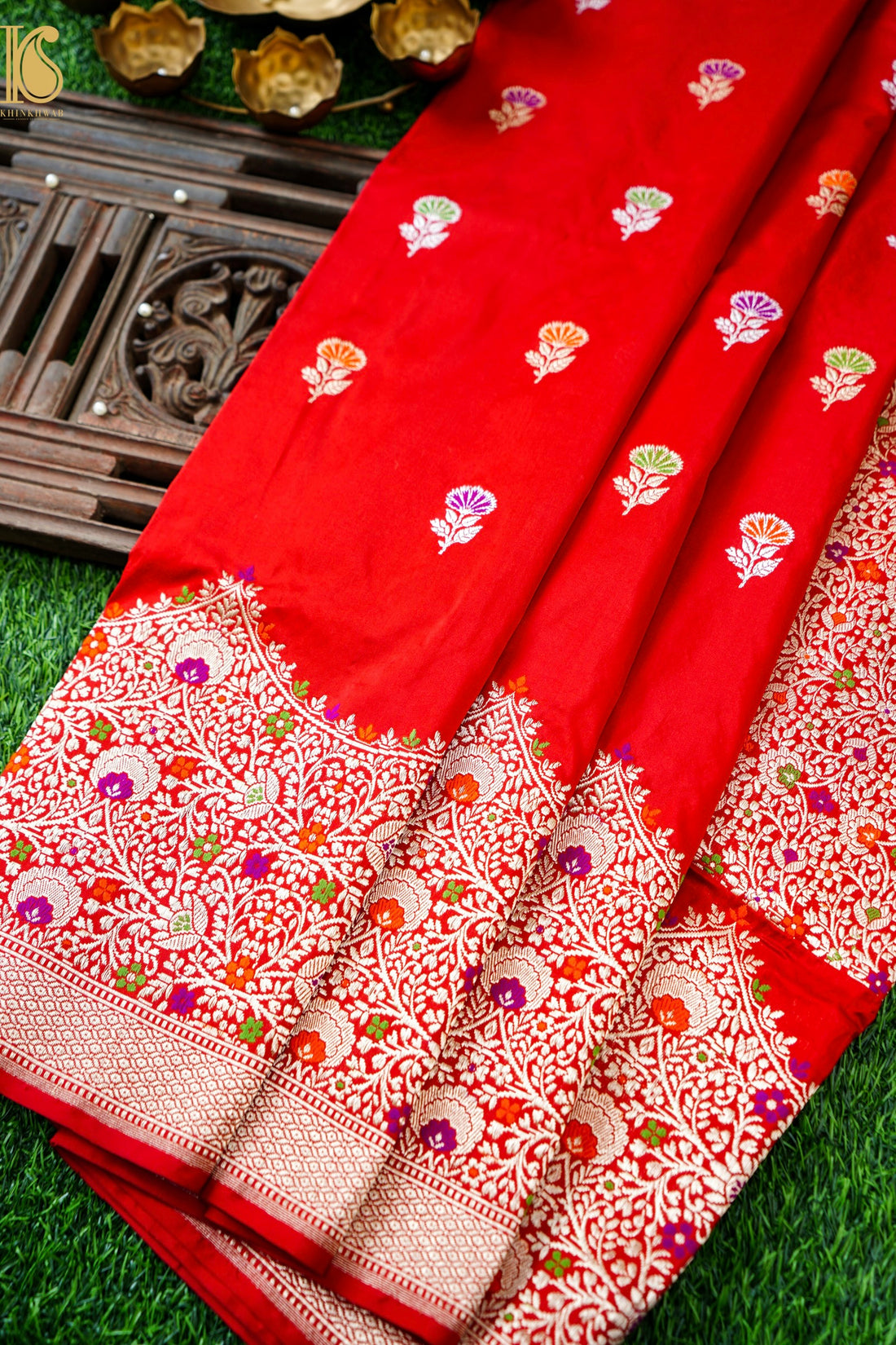 Handloom Banarasi Pure Katan Silk Kadwa Saree