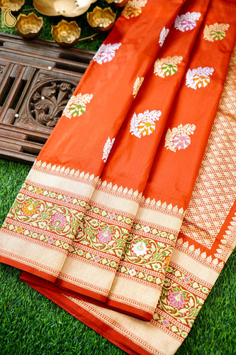 Handloom Banarasi Pure Katan Silk Kadwa Saree