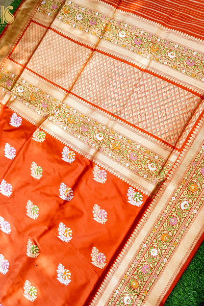 Handloom Banarasi Pure Katan Silk Kadwa Saree