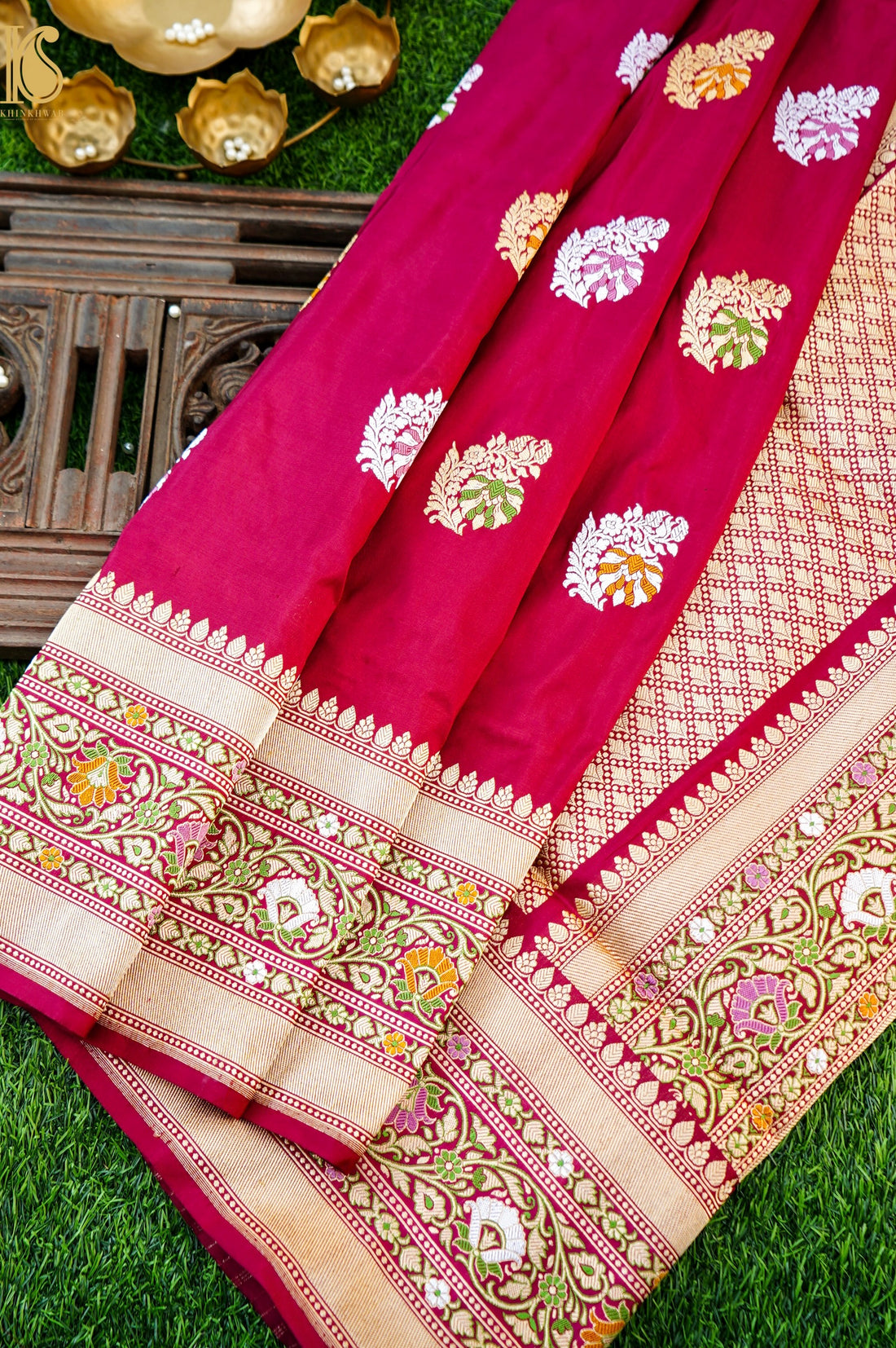 Handloom Banarasi Pure Katan Silk Kadwa Saree
