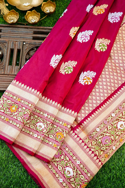 Handloom Banarasi Pure Katan Silk Kadwa Saree