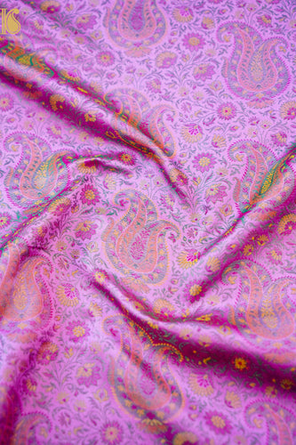 Handloom Banarasi Kalka Ambi Tanchoi Silk Fabric