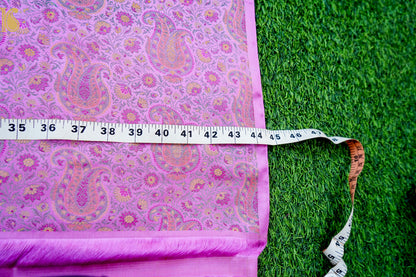 Handloom Banarasi Kalka Ambi Tanchoi Silk Fabric