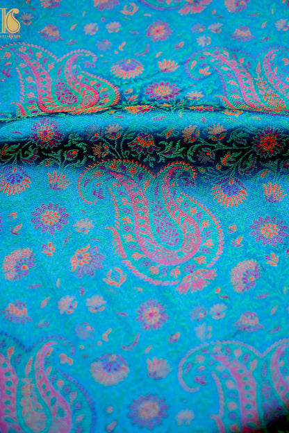 Handloom Banarasi Kalka Ambi Tanchoi Silk Fabric