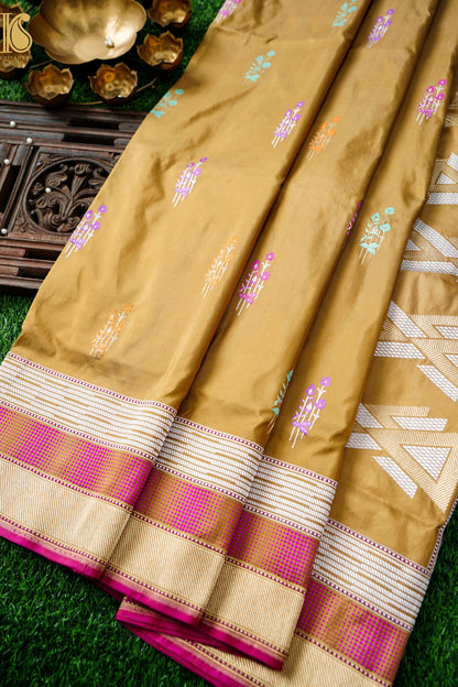 Handloom Banarasi Pure Katan Silk Kadwa Saree