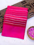 Handloom Kora Silk Banarasi Striped Saree in Pink - Khinkhwab