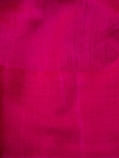 Handloom Kora Silk Banarasi Striped Saree in Pink - Khinkhwab