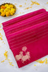 Handloom Banarasi Pure Katan Silk Kadwa Saree in Pink Nandi Motif - Khinkhwab