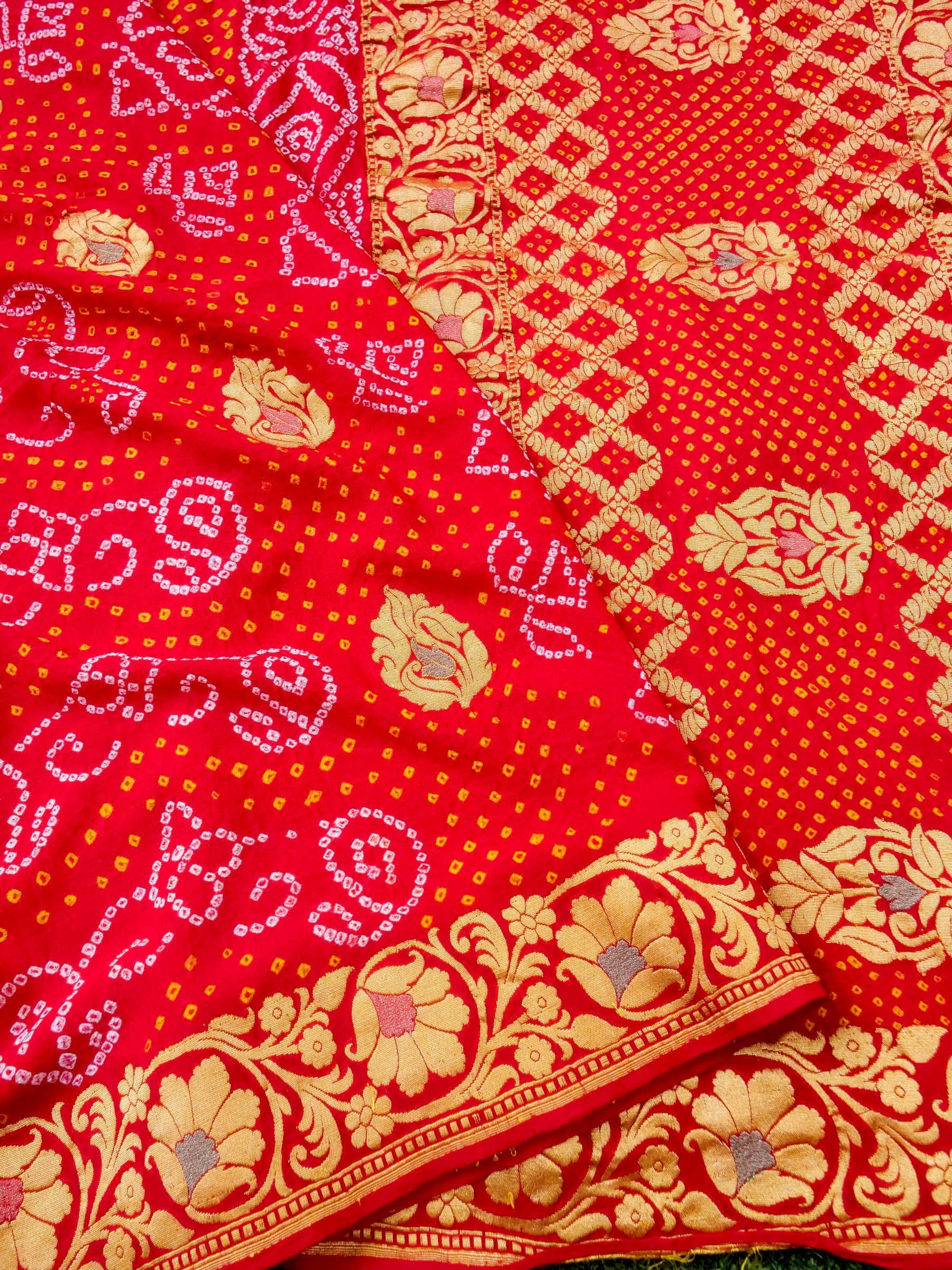 Banarasi Georgette Bandhani Saree - Khinkhwab
