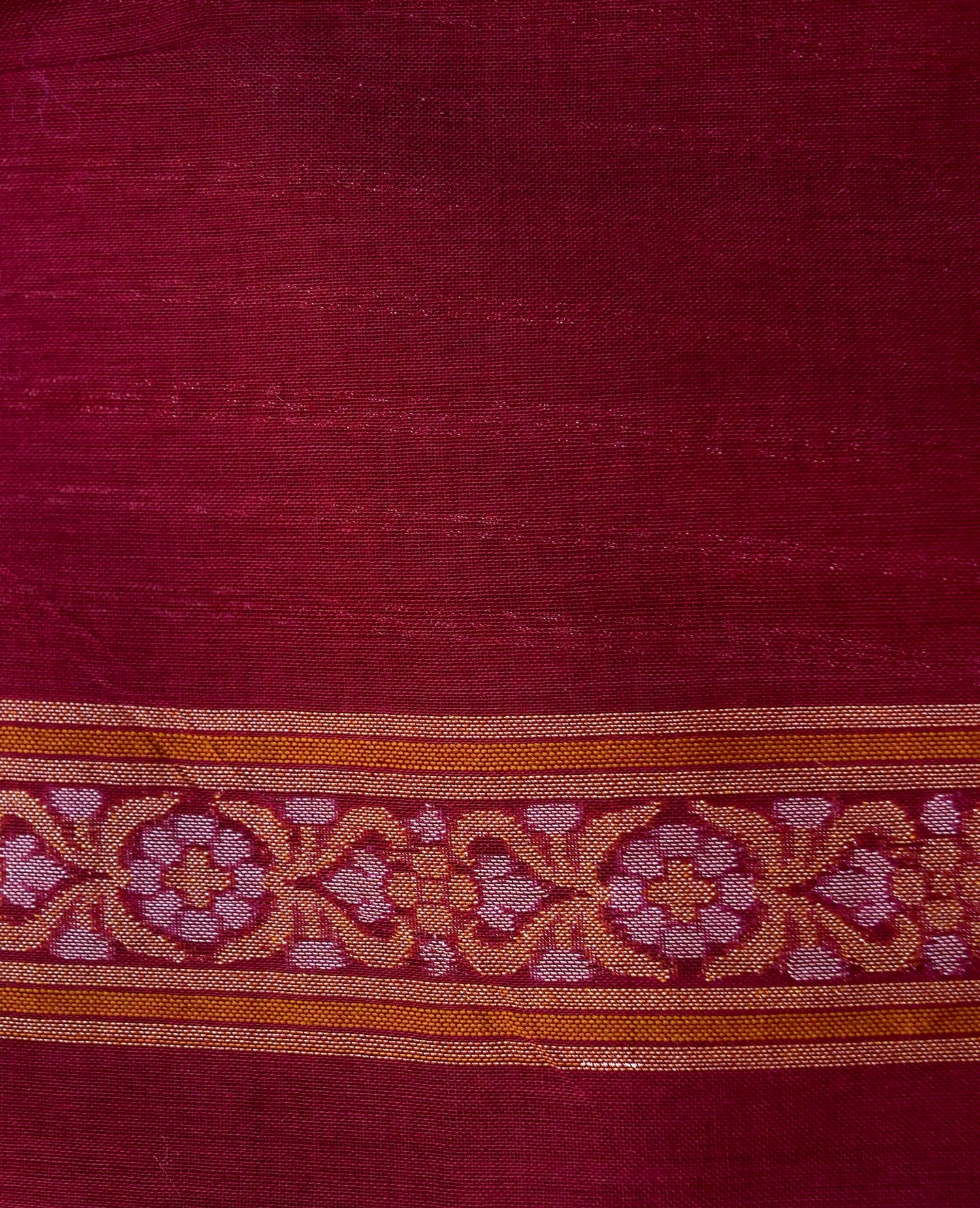 Banarasi Cotton Handloom Jamdani Ektara Saree in Red - Khinkhwab