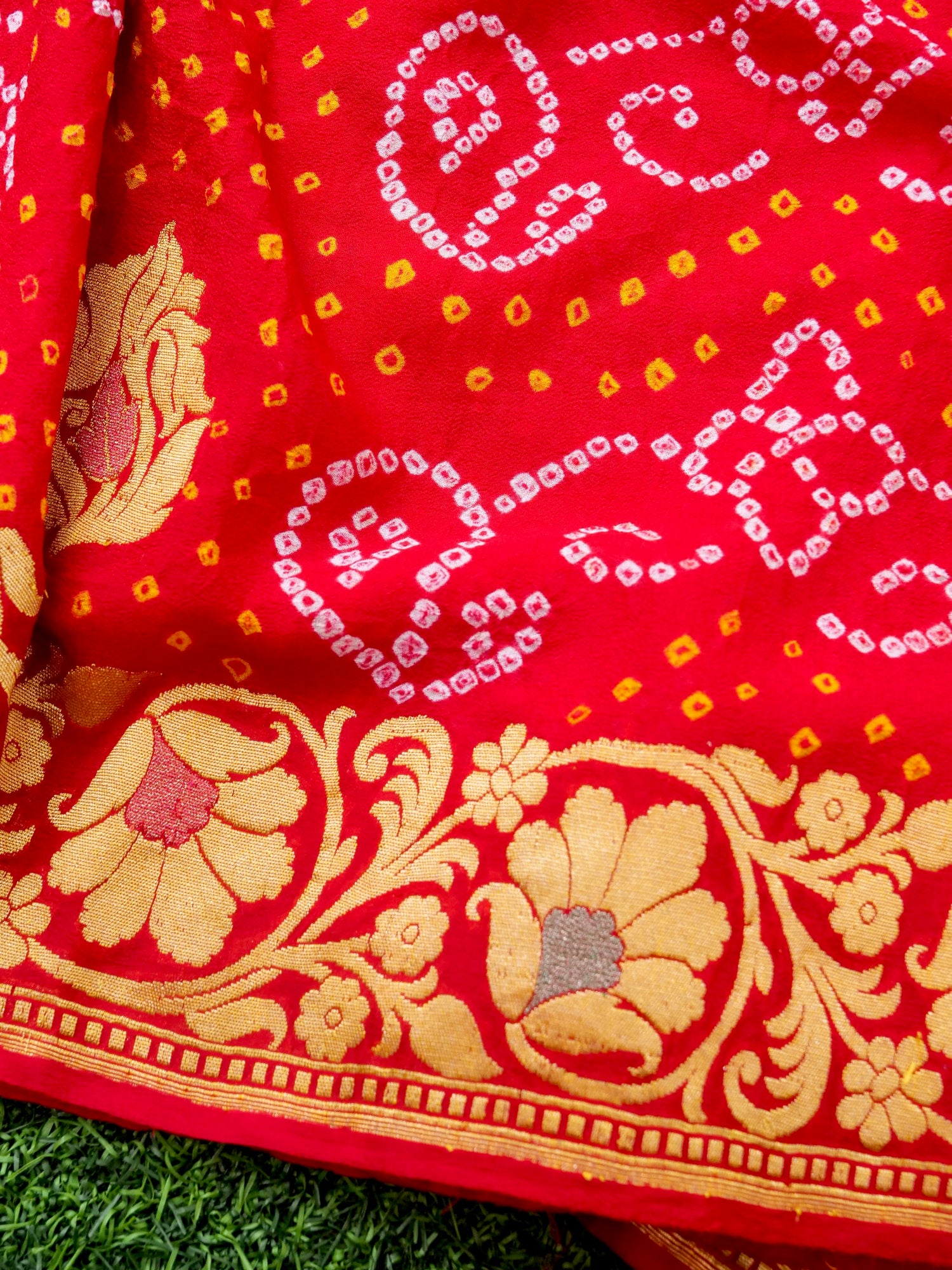 Banarasi Georgette Bandhani Saree - Khinkhwab