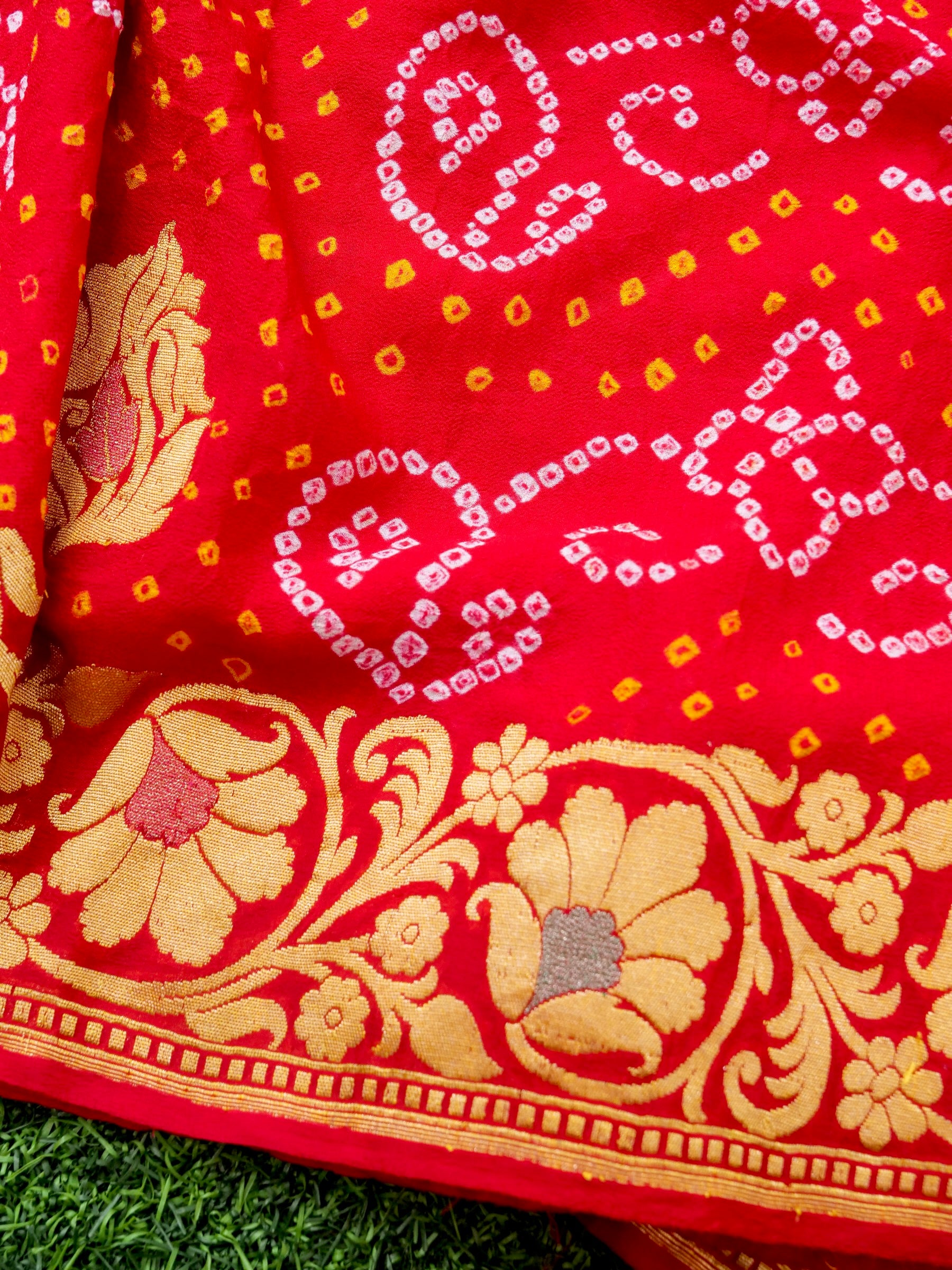 Banarasi Georgette Bandhani Saree - Khinkhwab