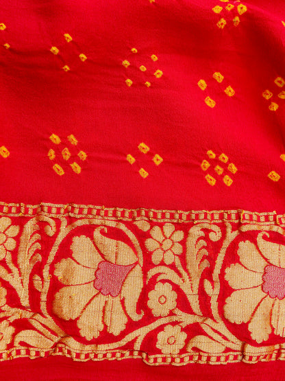 Banarasi Georgette Bandhani Saree - Khinkhwab