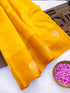 Handloom Banarasi Pure Katan Silk Kadwa Saree in Yellow - Khinkhwab