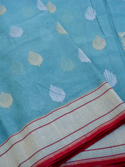 Banarasi Cotton Handloom Kadwa Ektara Saree - Khinkhwab