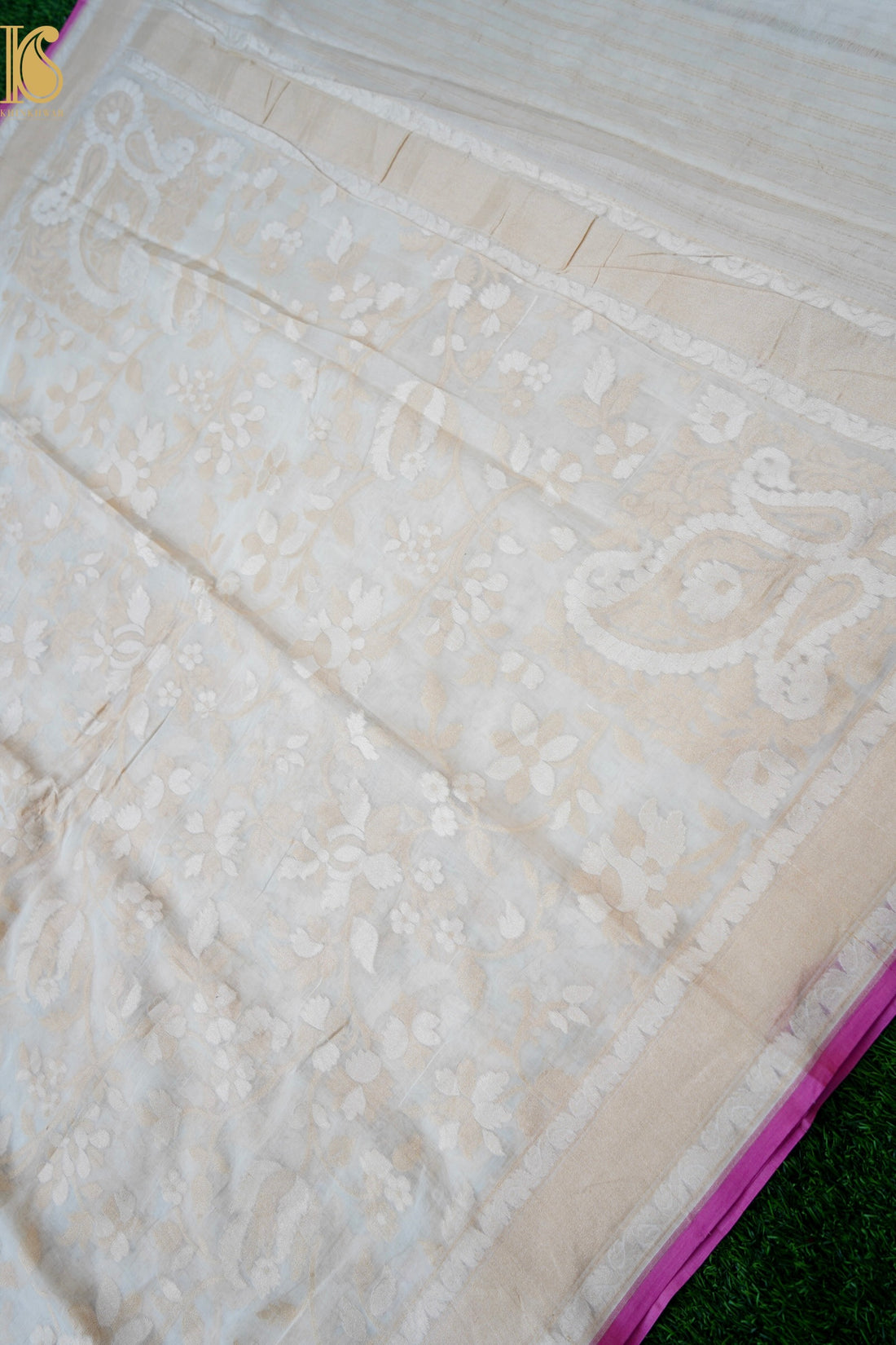 Banarasi Cotton Handloom Jamdani Ektara Saree