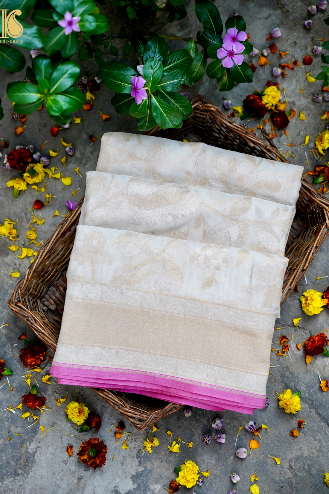 Banarasi Cotton Handloom Jamdani Ektara Saree