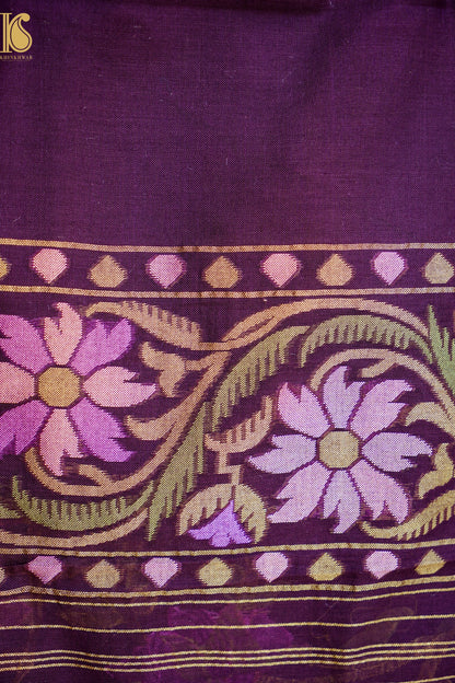 Banarasi Cotton Handloom Jamdani Ektara Saree