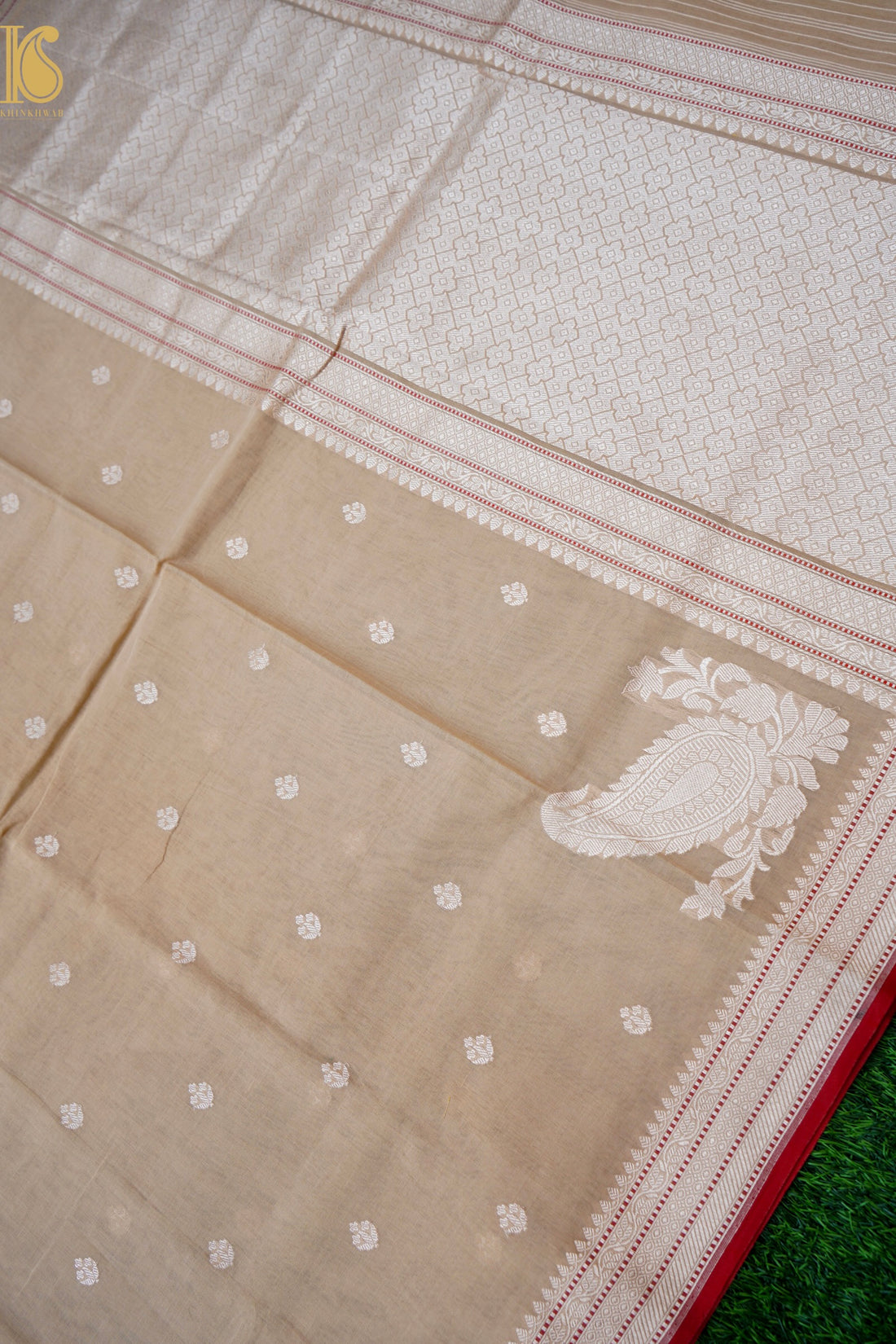 Banarasi Cotton Handloom Kadwa Ektara Konya Saree