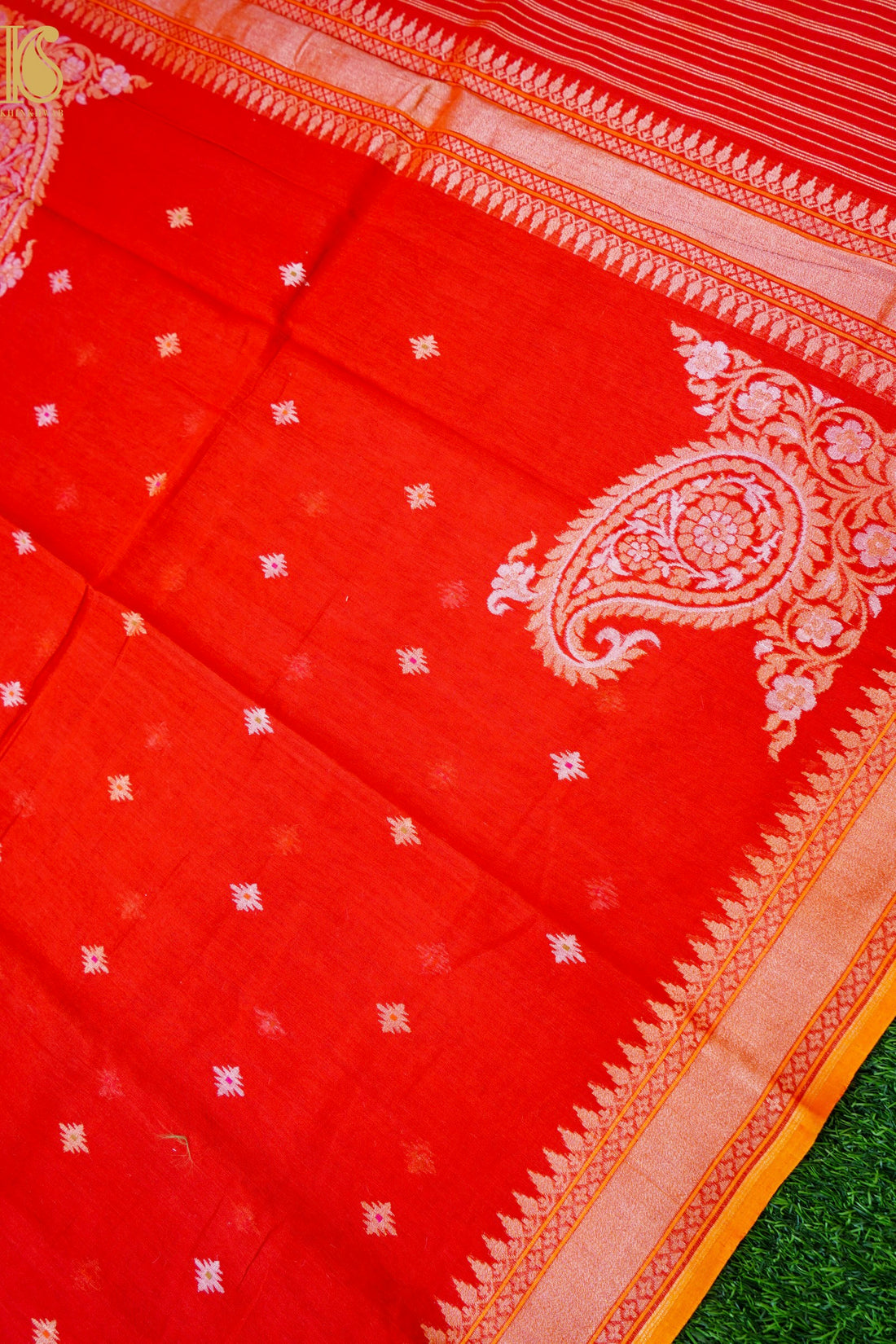 Banarasi Cotton Handloom Kadwa Ektara Konya Saree