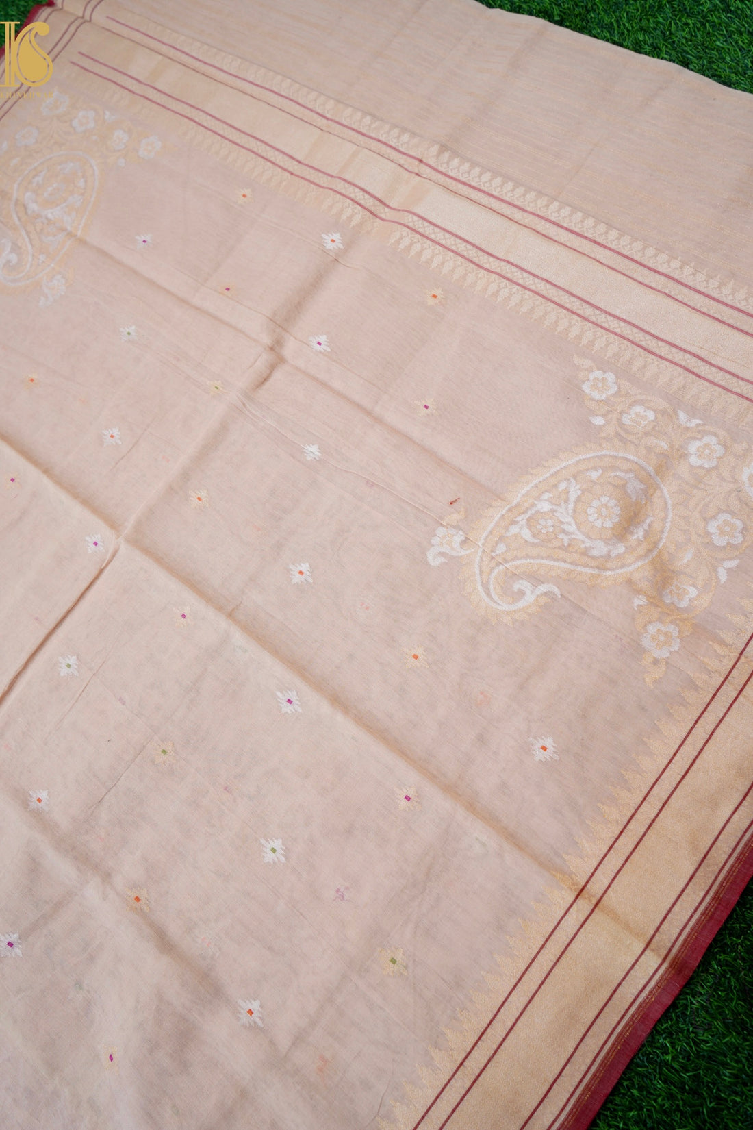 Banarasi Cotton Handloom Kadwa Ektara Konya Saree