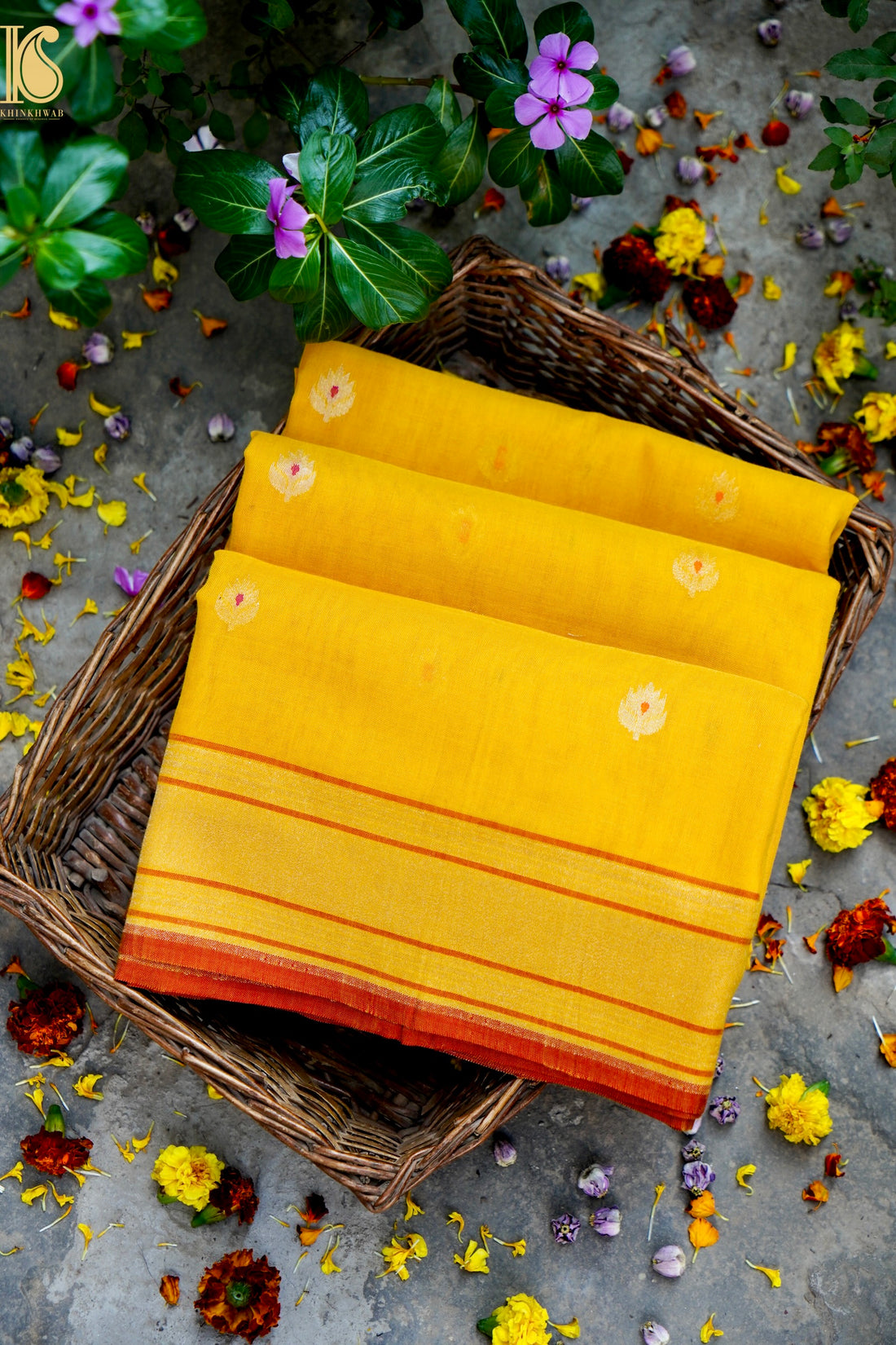 Banarasi Cotton Handloom Kadwa Ektara Konya Saree