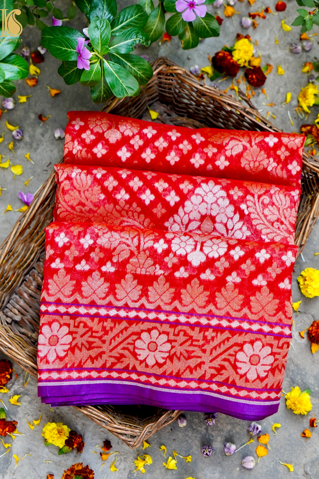 Banarasi Cotton Handloom Jamdani Ektara Saree