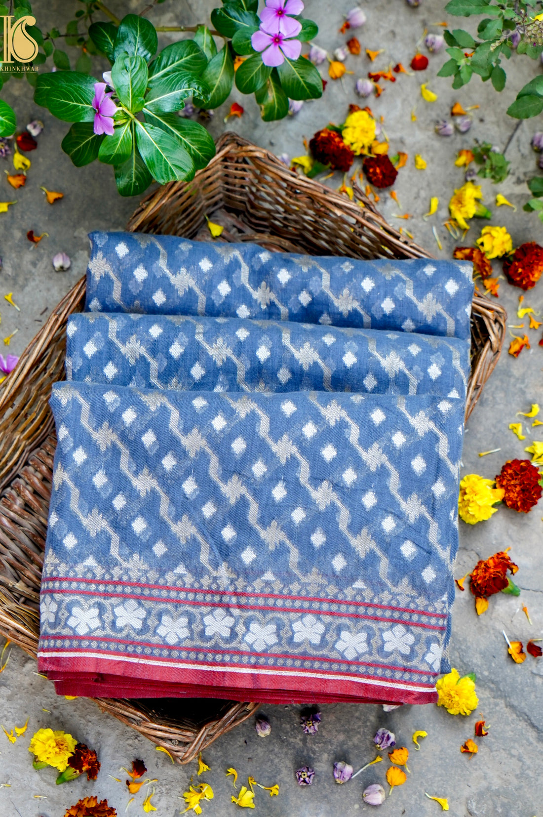 Banarasi Cotton Handloom Jamdani Ektara Saree