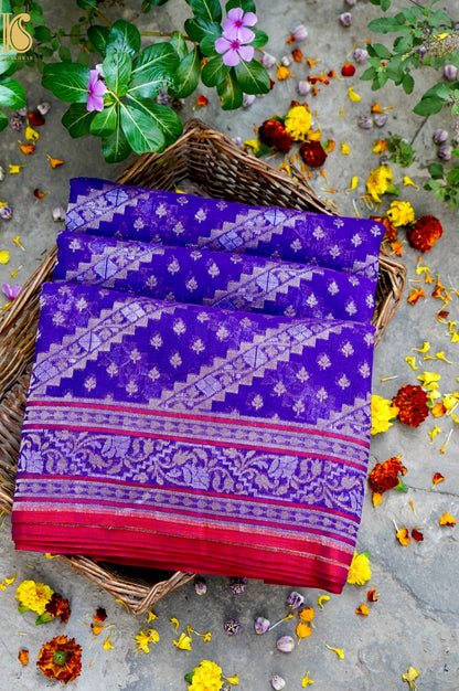 Banarasi Cotton Handloom Jamdani Ektara Saree