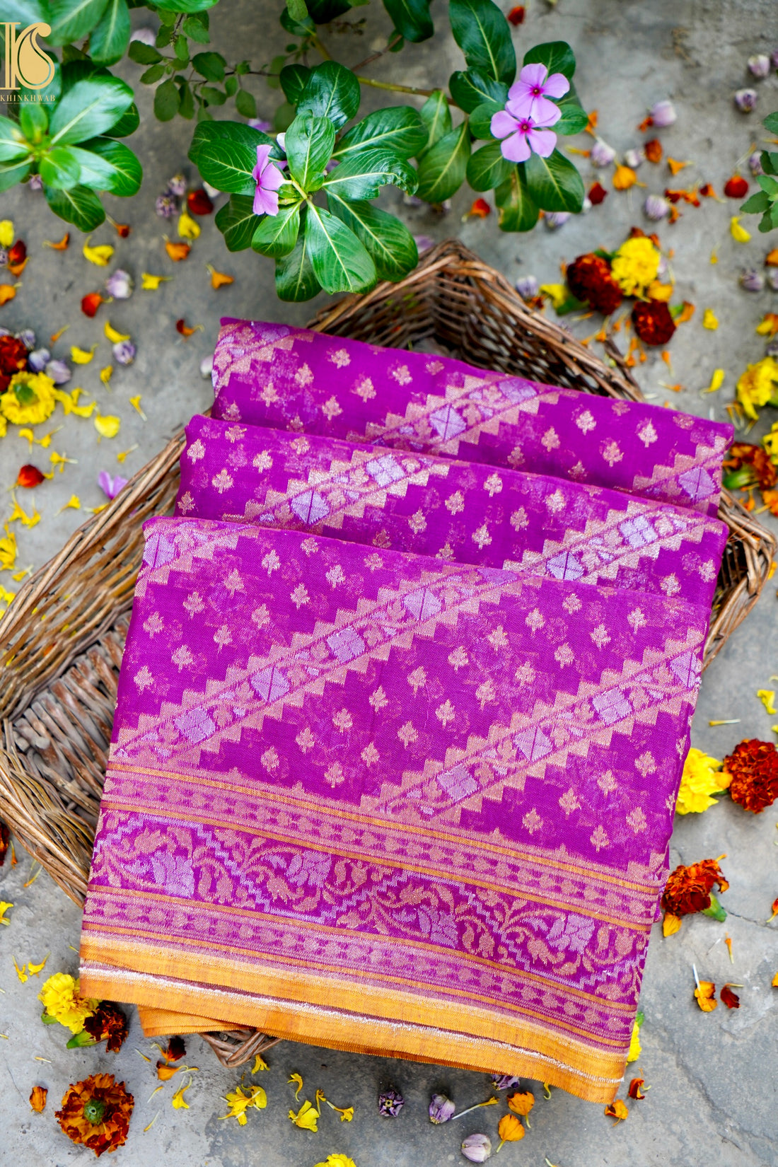 Banarasi Cotton Handloom Jamdani Ektara Saree