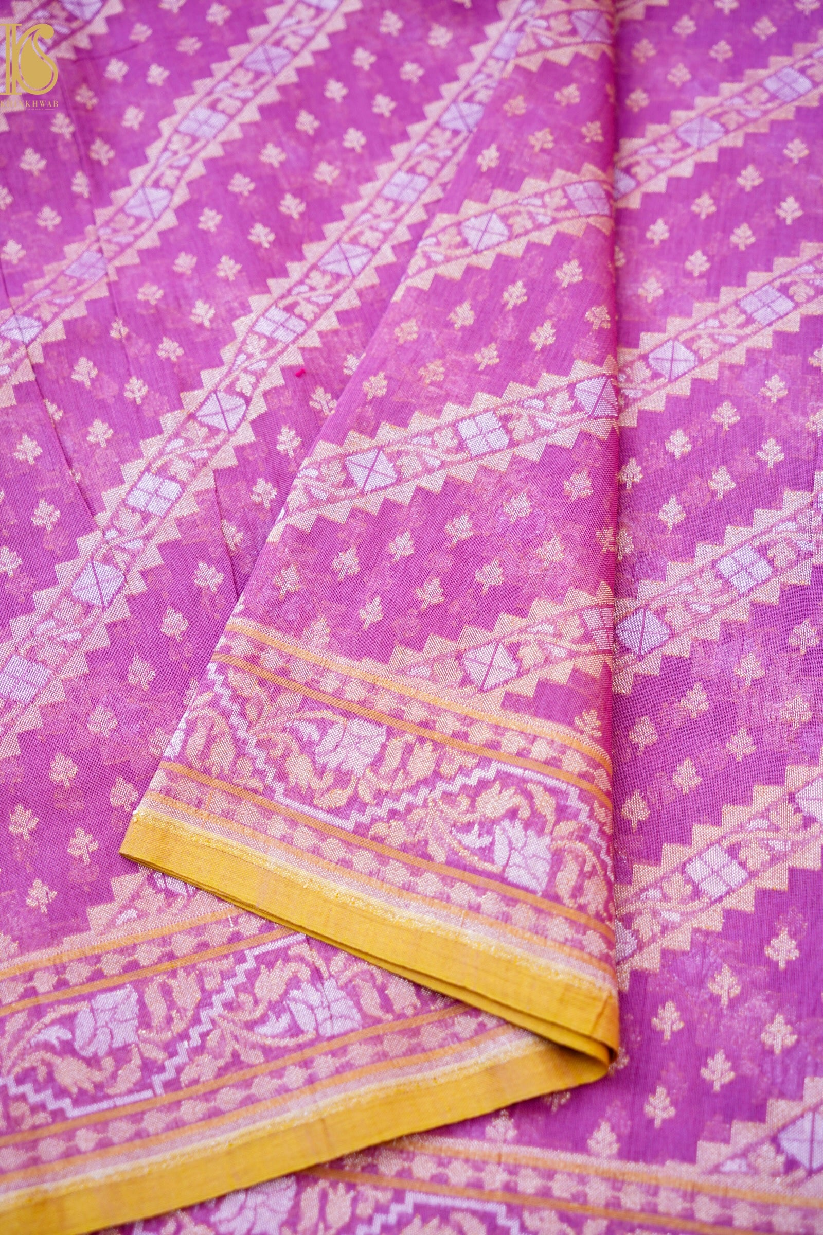 Banarasi Cotton Handloom Jamdani Ektara Saree