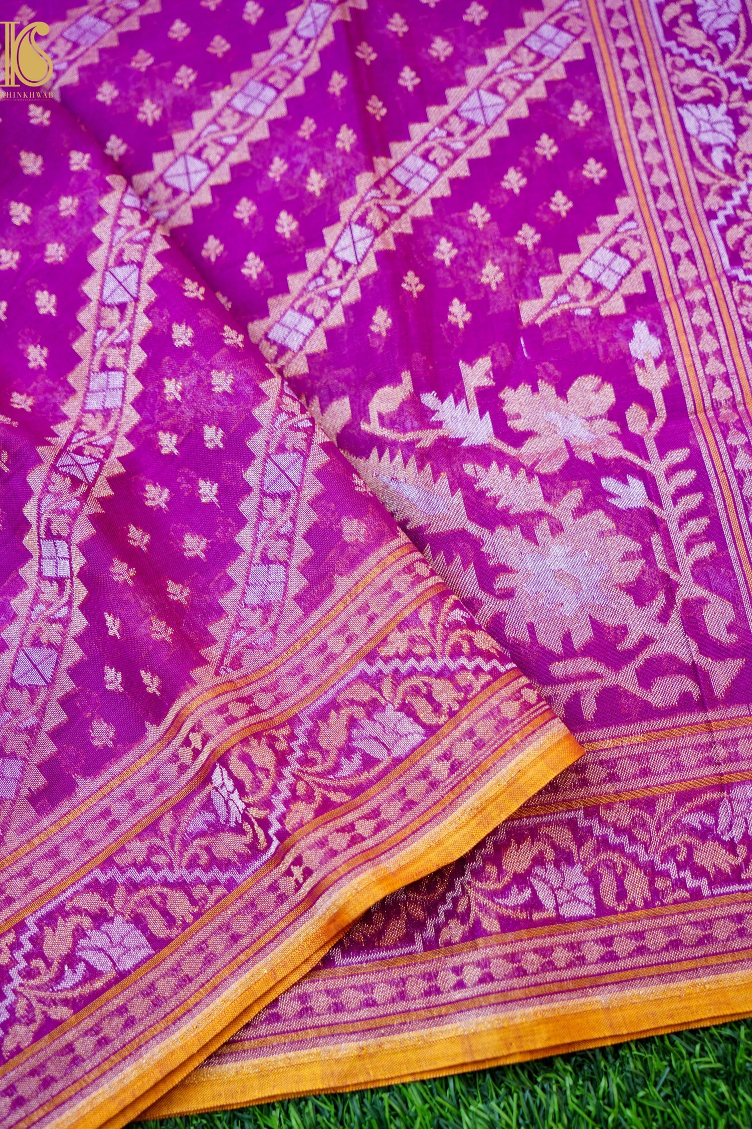 Banarasi Cotton Handloom Jamdani Ektara Saree