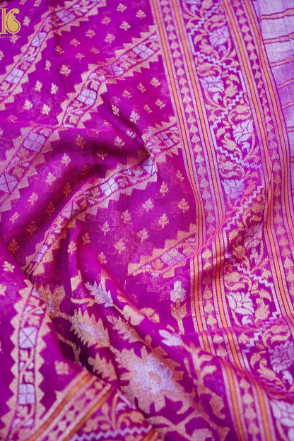 Banarasi Cotton Handloom Jamdani Ektara Saree