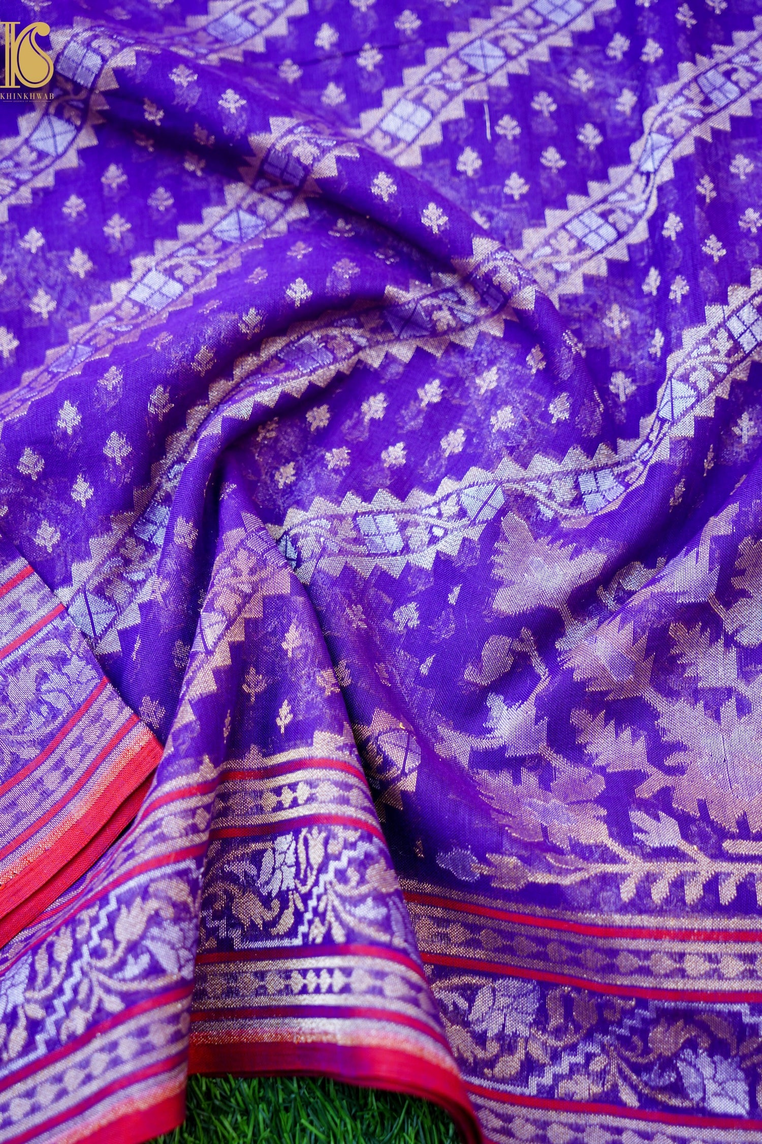 Banarasi Cotton Handloom Jamdani Ektara Saree