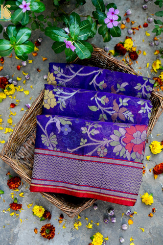 Banarasi Cotton Handloom Jamdani Ektara Saree