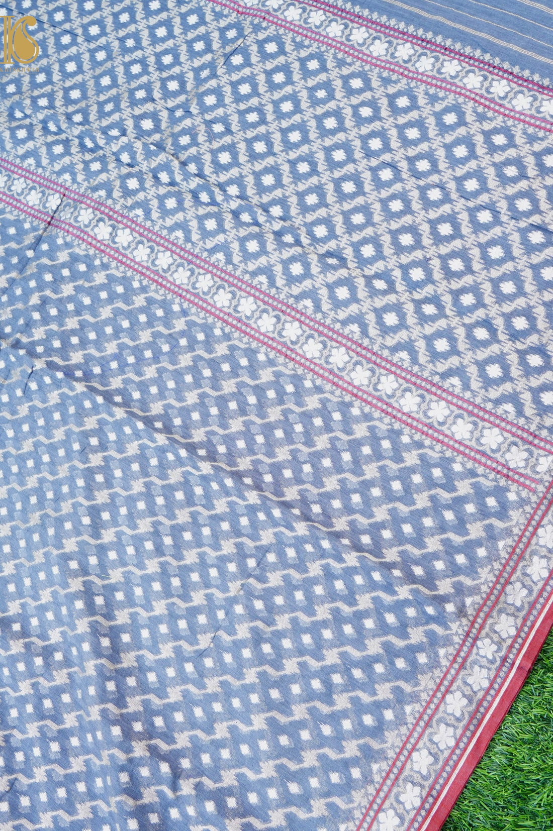 Banarasi Cotton Handloom Jamdani Ektara Saree