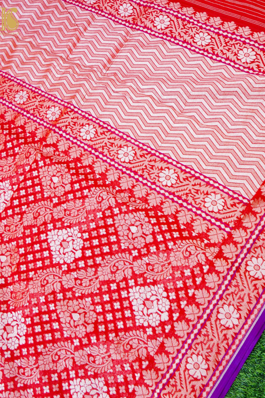 Banarasi Cotton Handloom Jamdani Ektara Saree