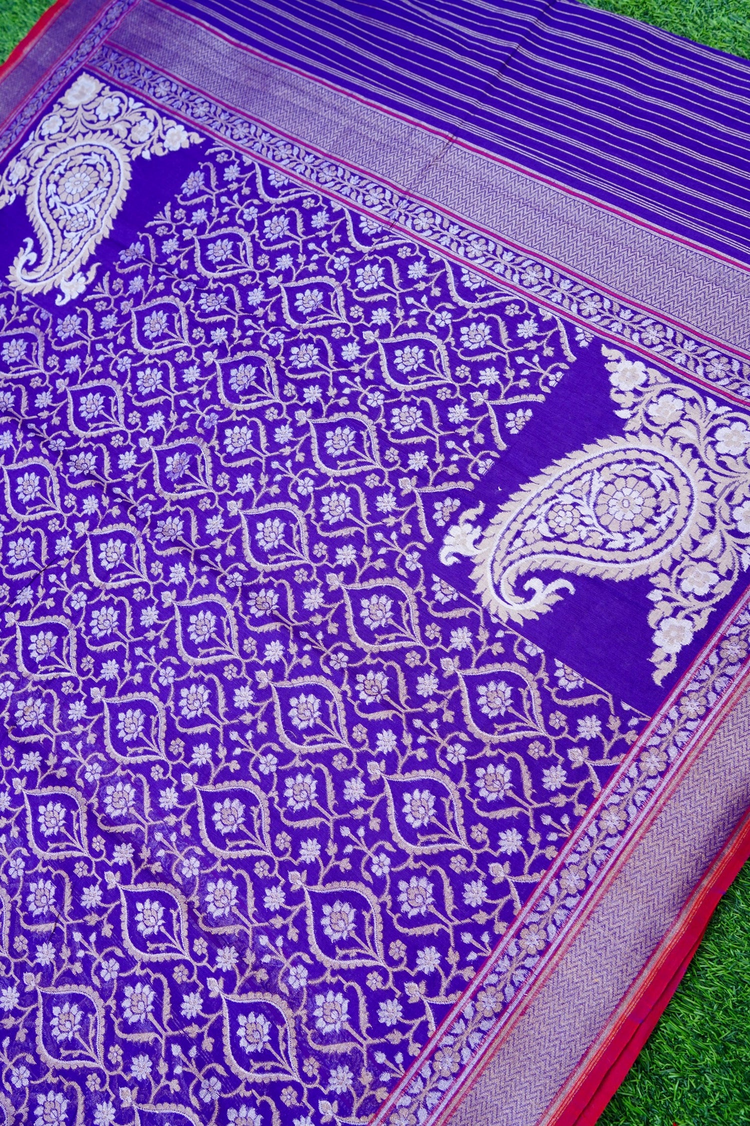 Banarasi Cotton Handloom Jamdani Ektara Saree