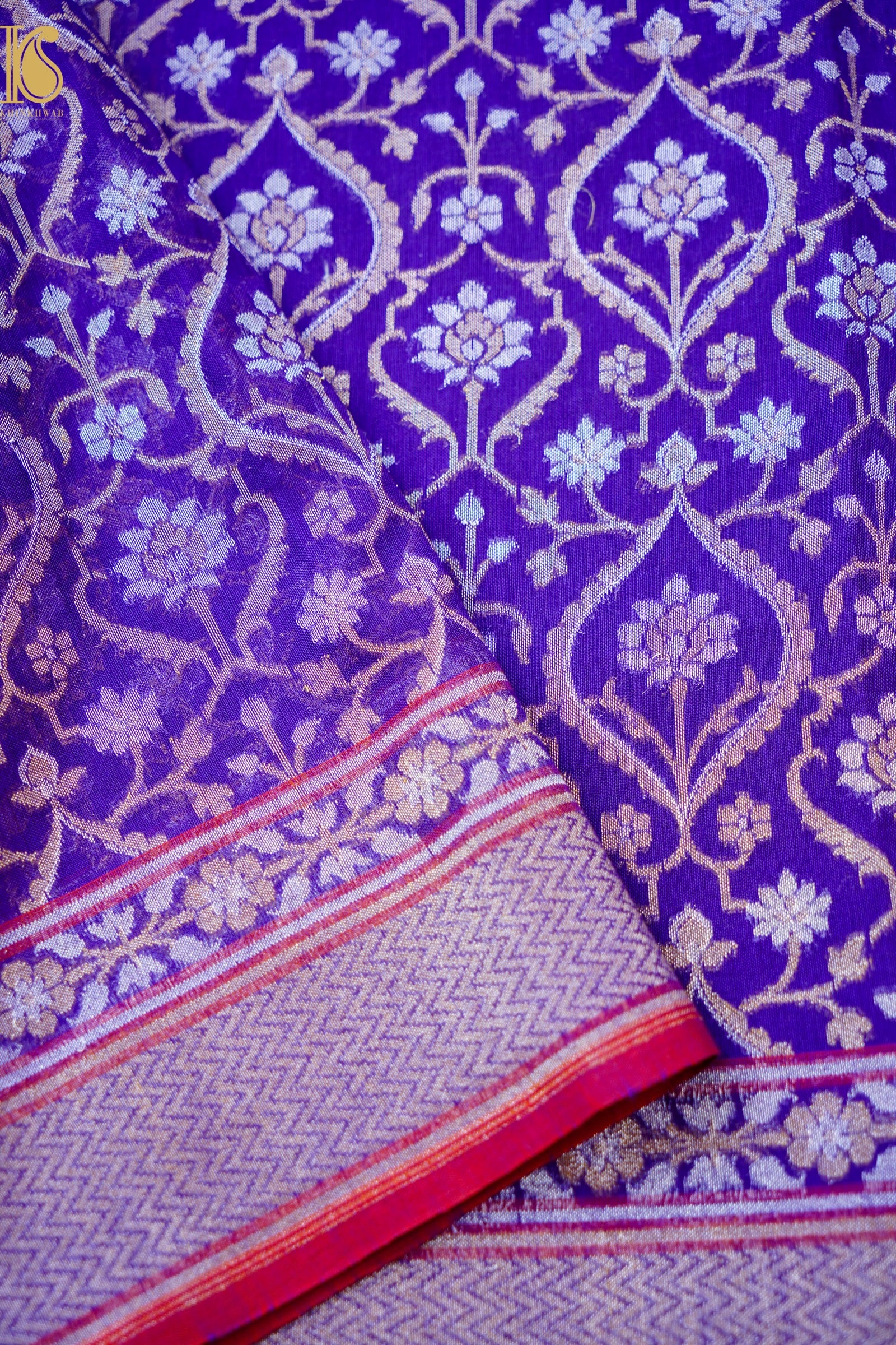 Banarasi Cotton Handloom Jamdani Ektara Saree