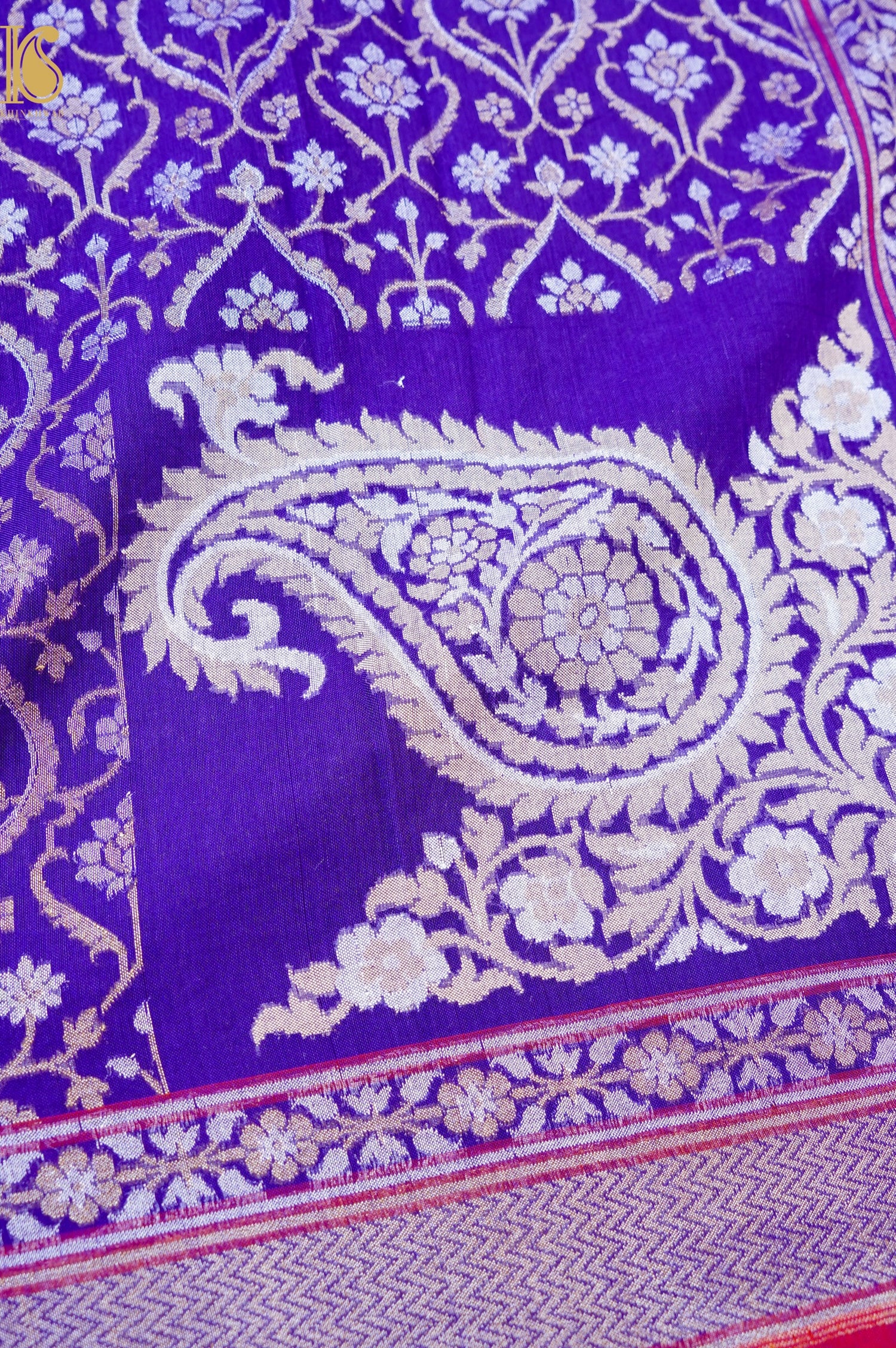 Banarasi Cotton Handloom Jamdani Ektara Saree