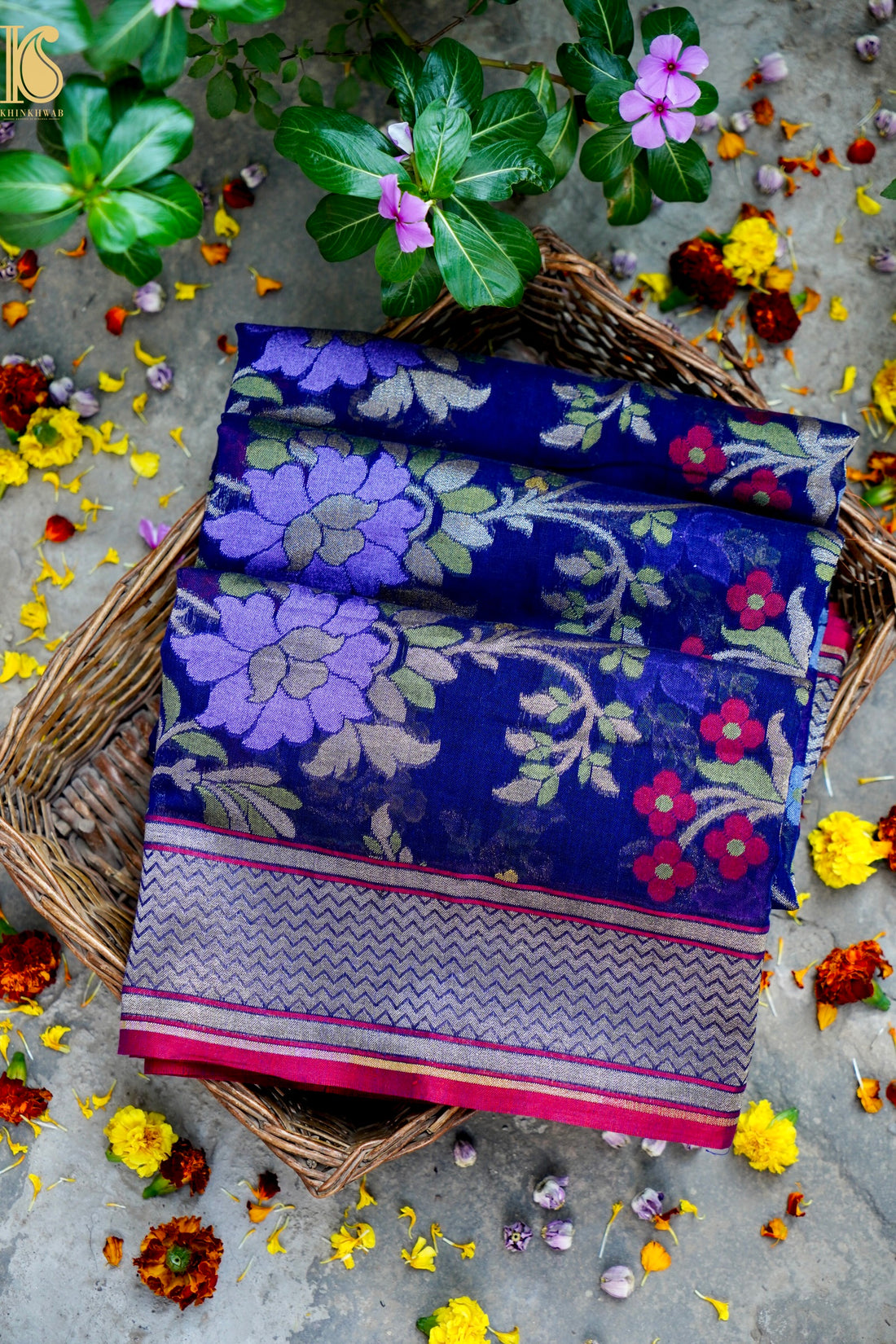 Banarasi Cotton Handloom Jamdani Ektara Saree