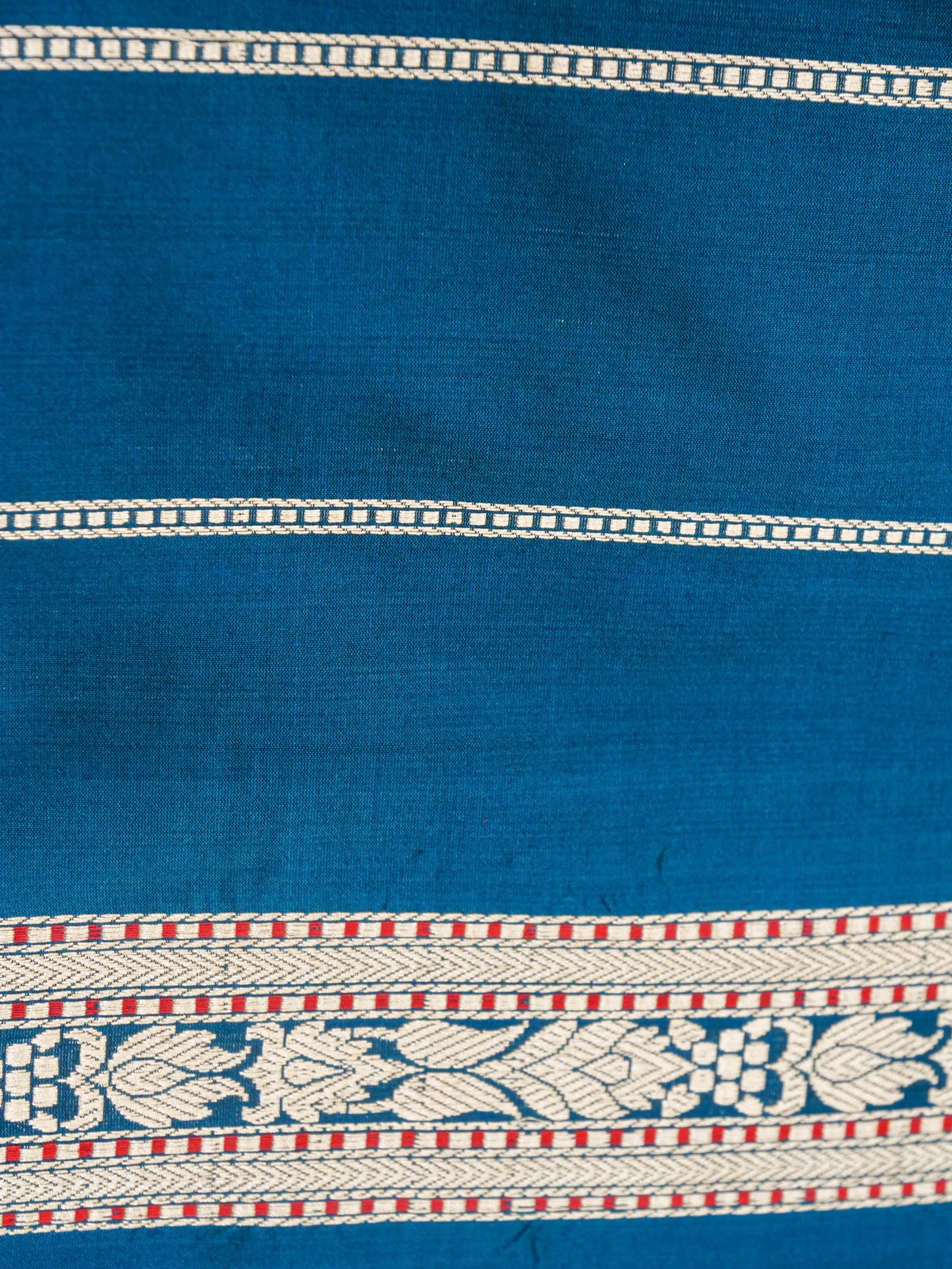 Handwoven Banarasi Katan Silk Kadwa Booti Saree with Tilfi Skirt Border in Sapphire Blue