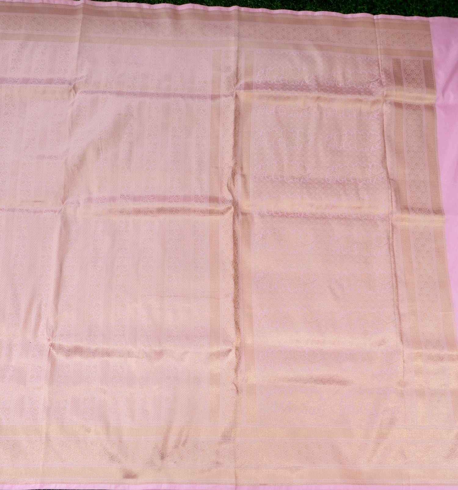 Handloom Banarasi Katan Brocade Saree in Blush Pink
