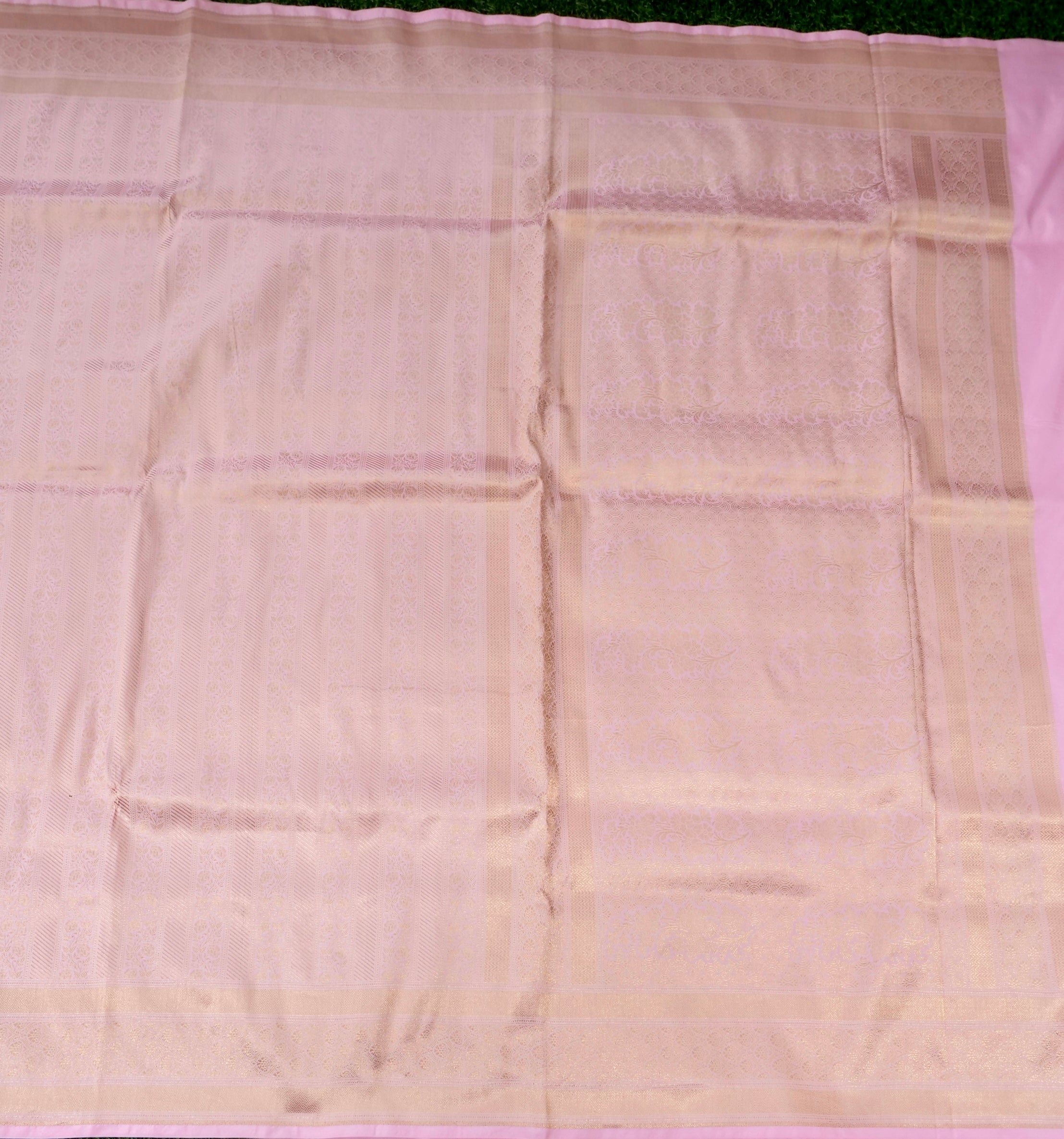 Handloom Banarasi Katan Brocade Saree in Blush Pink