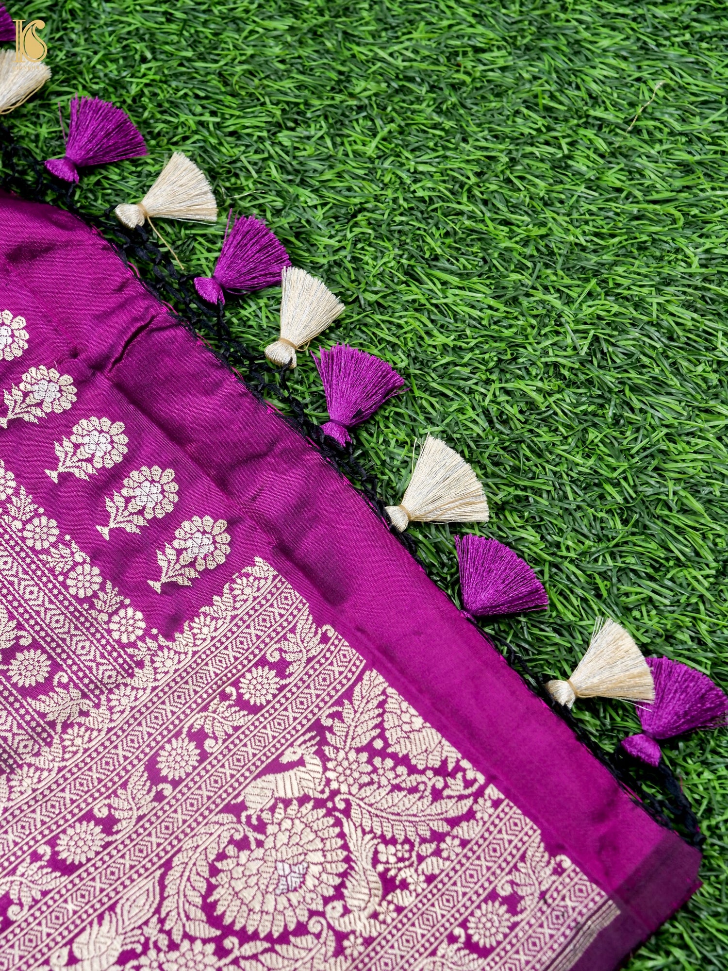 Handloom Kadwa Katan Silk Banarasi Saree in Purple