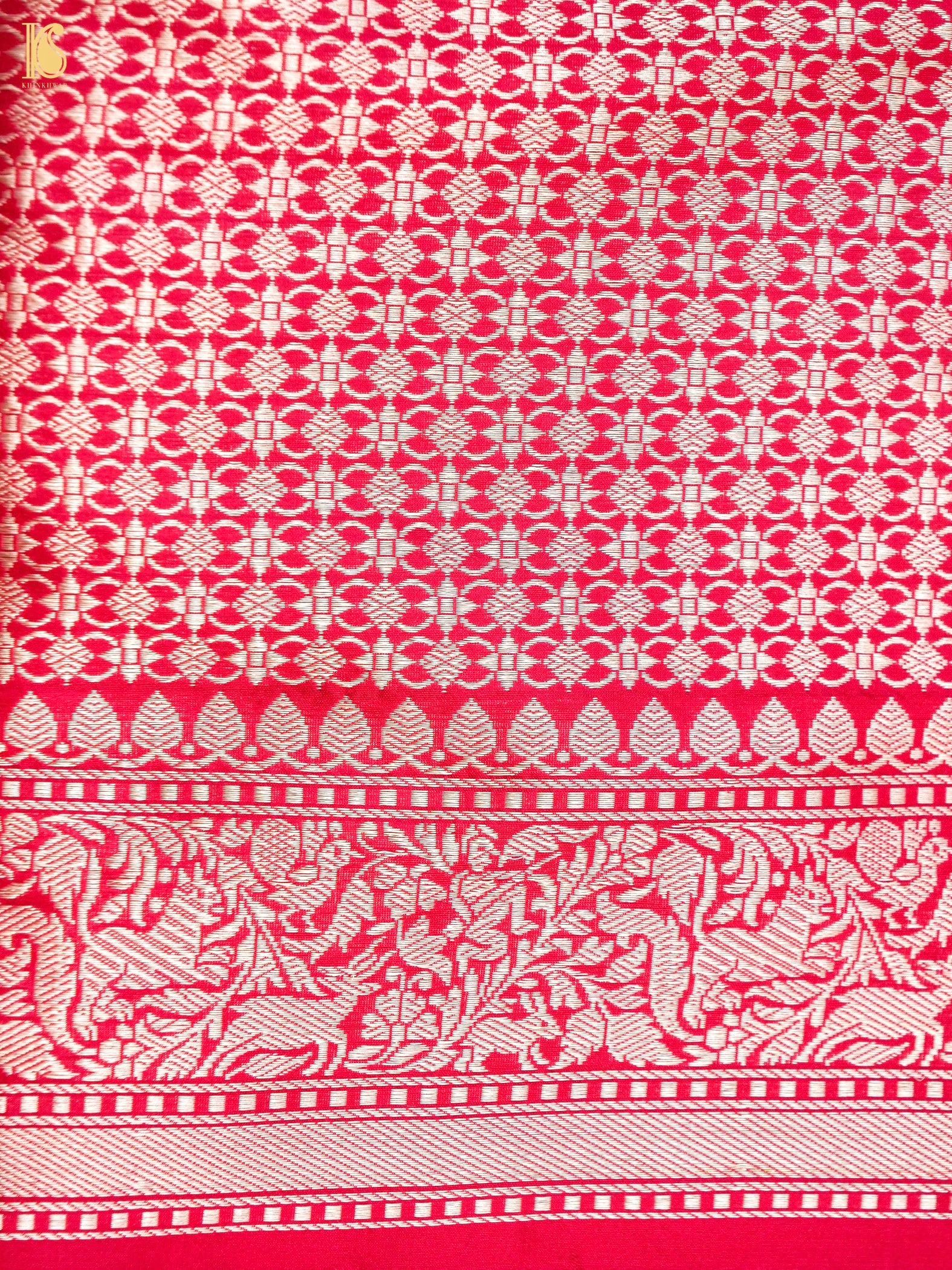 Handloom Banarasi Katan Shikargah Saree