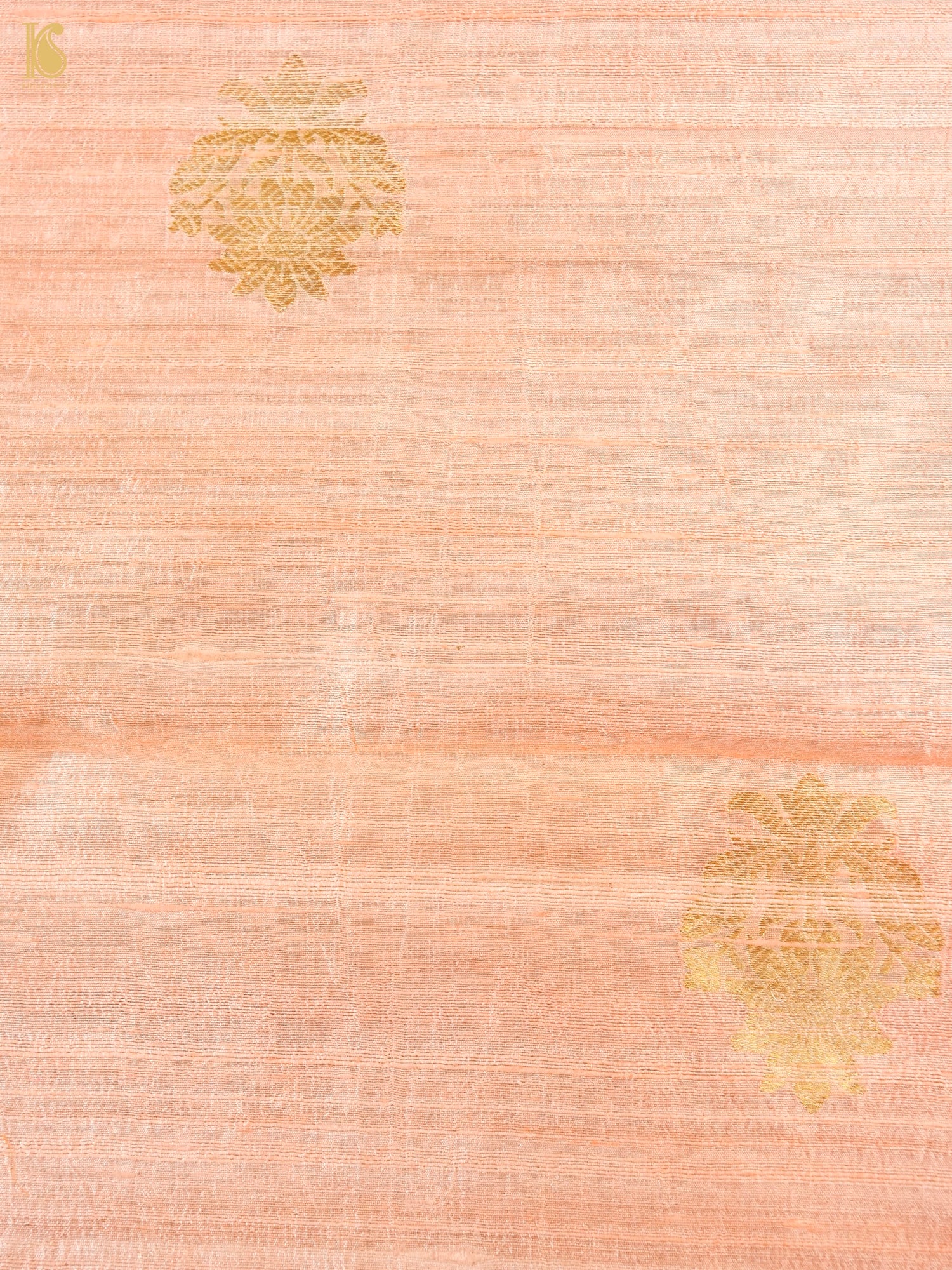 Handwoven Pure Tussar Silk Banarasi Fabric