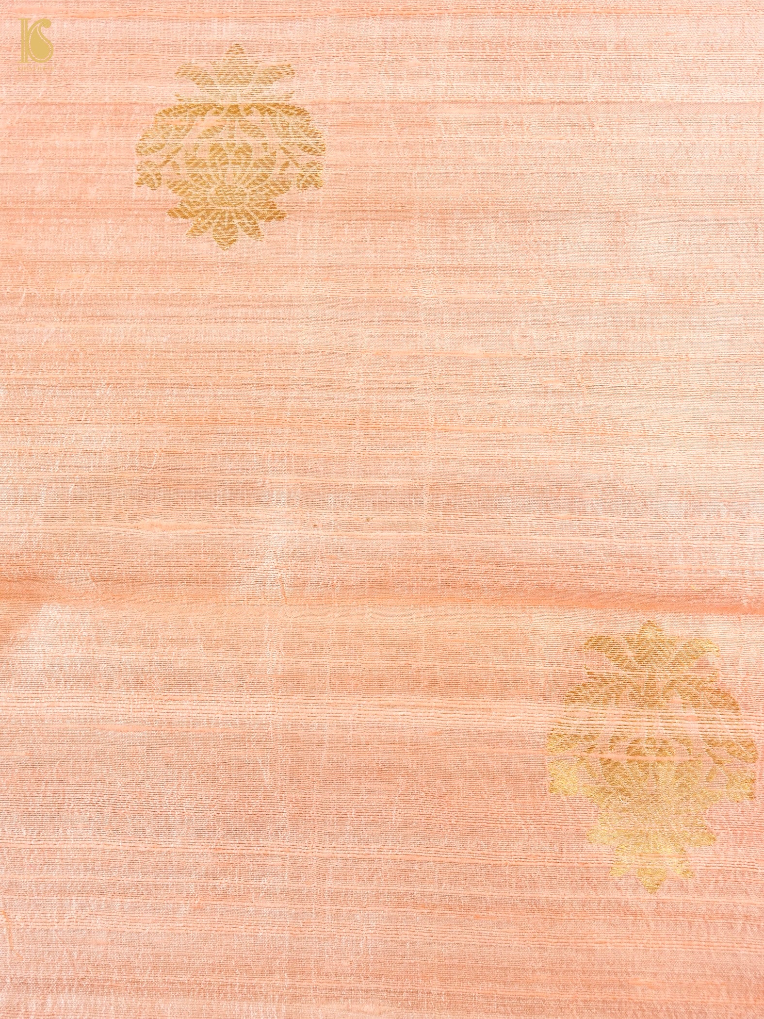 Handwoven Pure Tussar Silk Banarasi Fabric