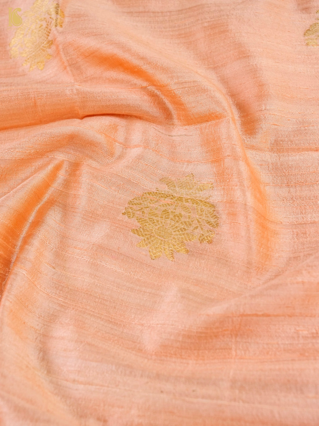 Handwoven Pure Tussar Silk Banarasi Fabric