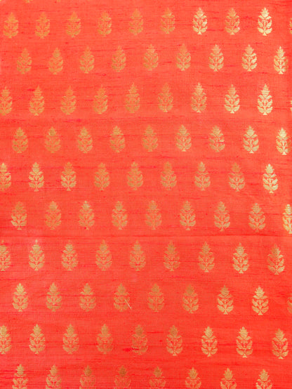 Handwoven Pure Tussar Silk Banarasi Fabric